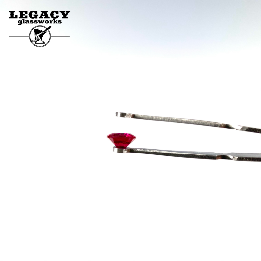 Synthetic Ruby Cut Gemstone Pearl