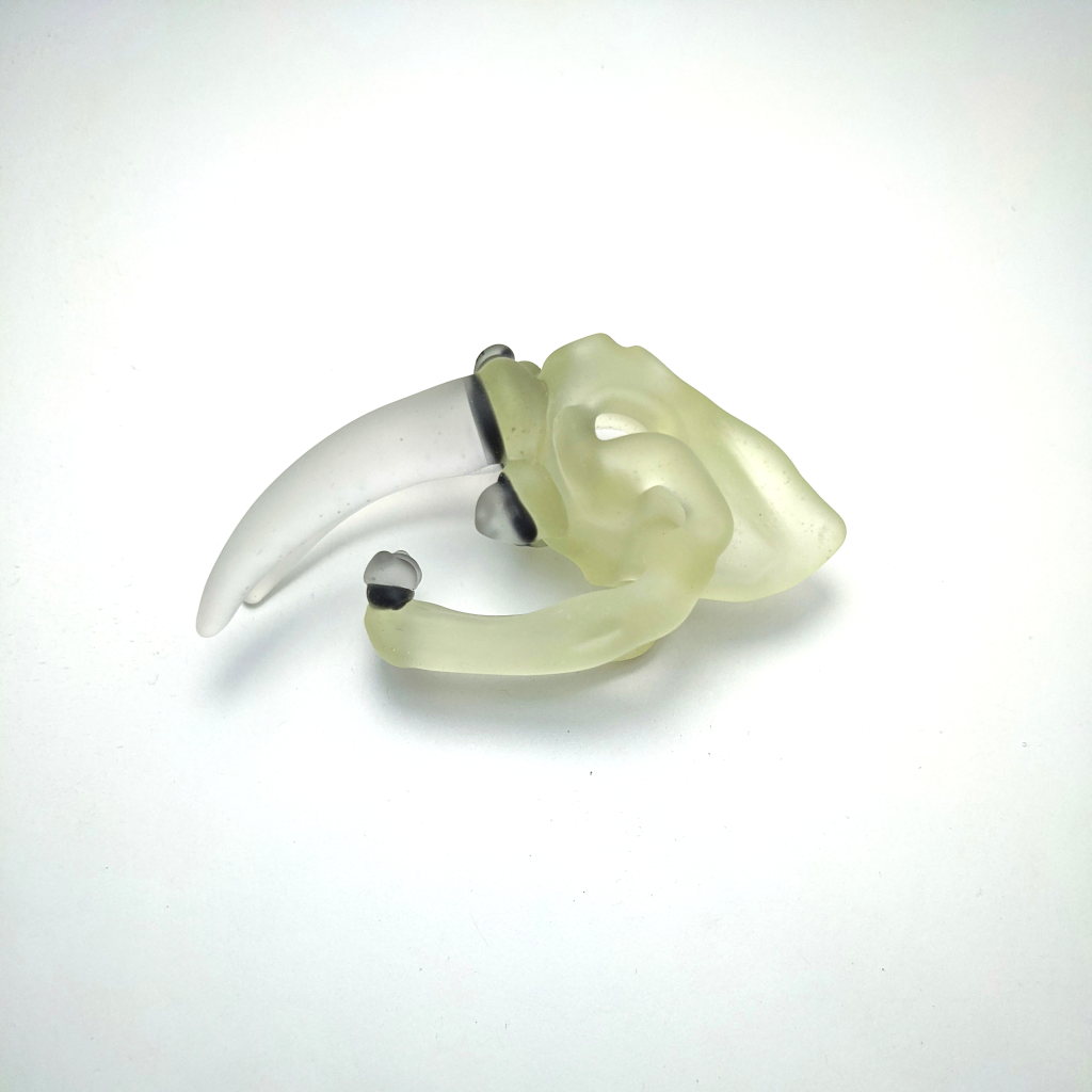 Appalachian Glass Expression (A.G.E.) UV Sabretooth Skull Pendant