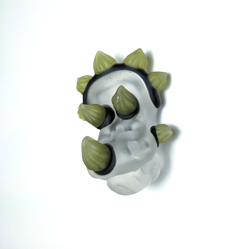 Appalachian Glass Expression (A.G.E.) UV Triceratops Skull Pendant