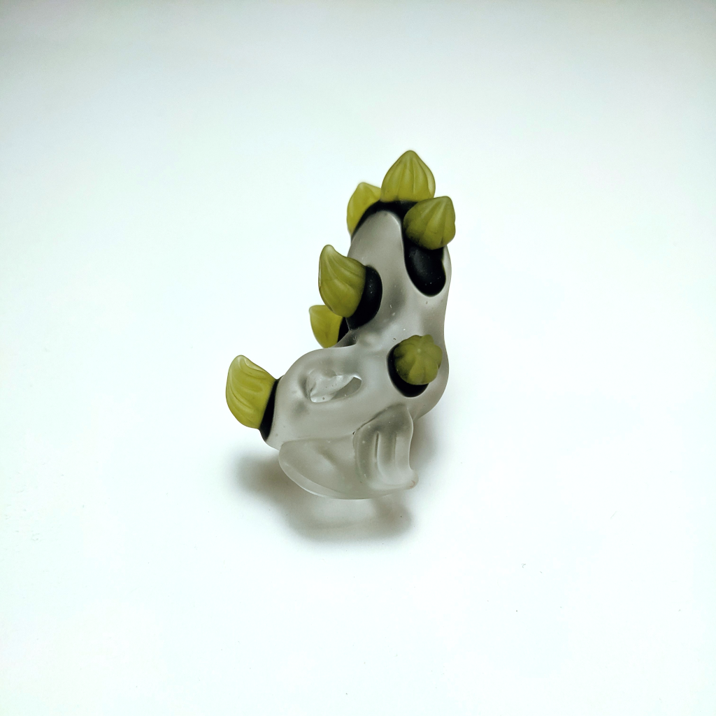 Appalachian Glass Expression (A.G.E.) UV Triceratops Skull Pendant