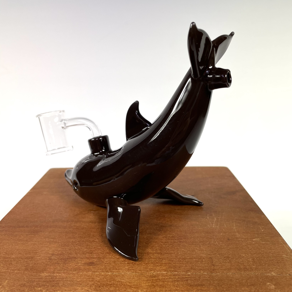 Chadd Lacy Chocolate Dolphin | Legacy Glassworks