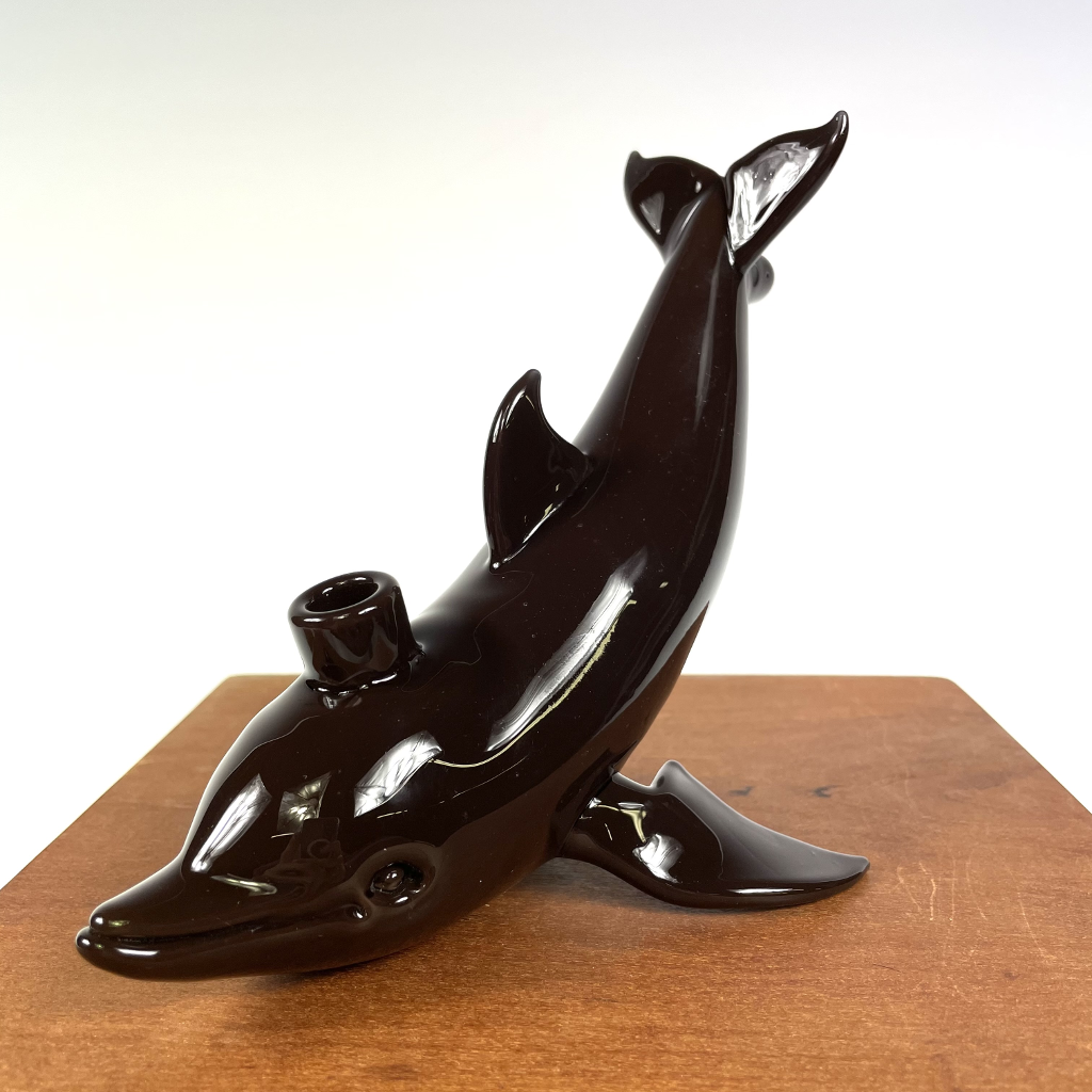 Chadd Lacy Chocolate Dolphin | Legacy Glassworks
