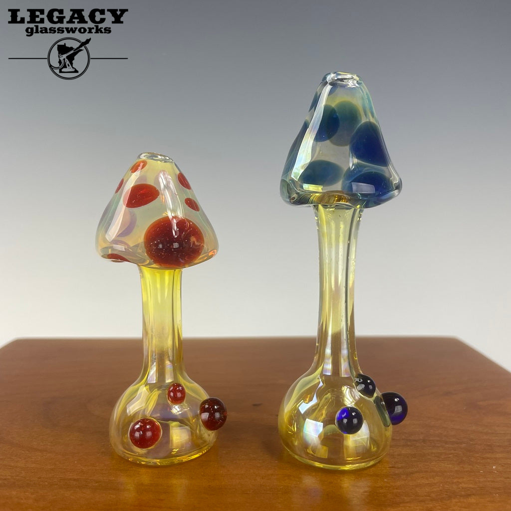 Homeblown Glass Mushroom Pinchie