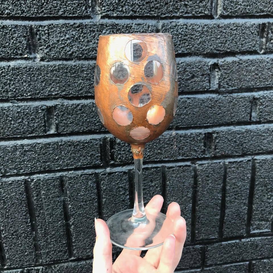 Infinite Alchemics Electroformed Wine Glass