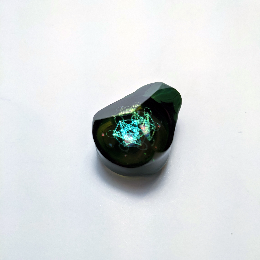 Jes Durfee Faceted Opal Green Pendant