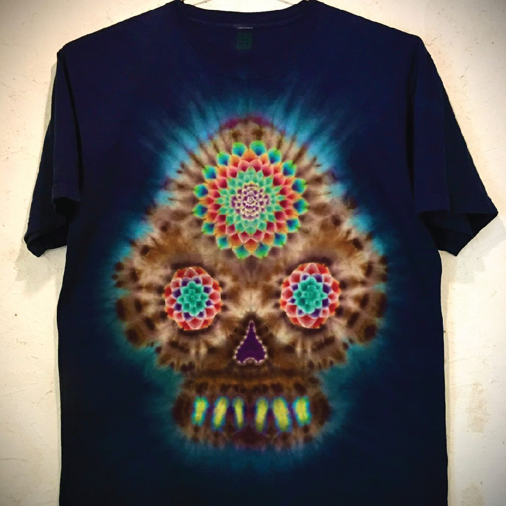 Yogu Tie-dye Shirt "Skulllll" XL
