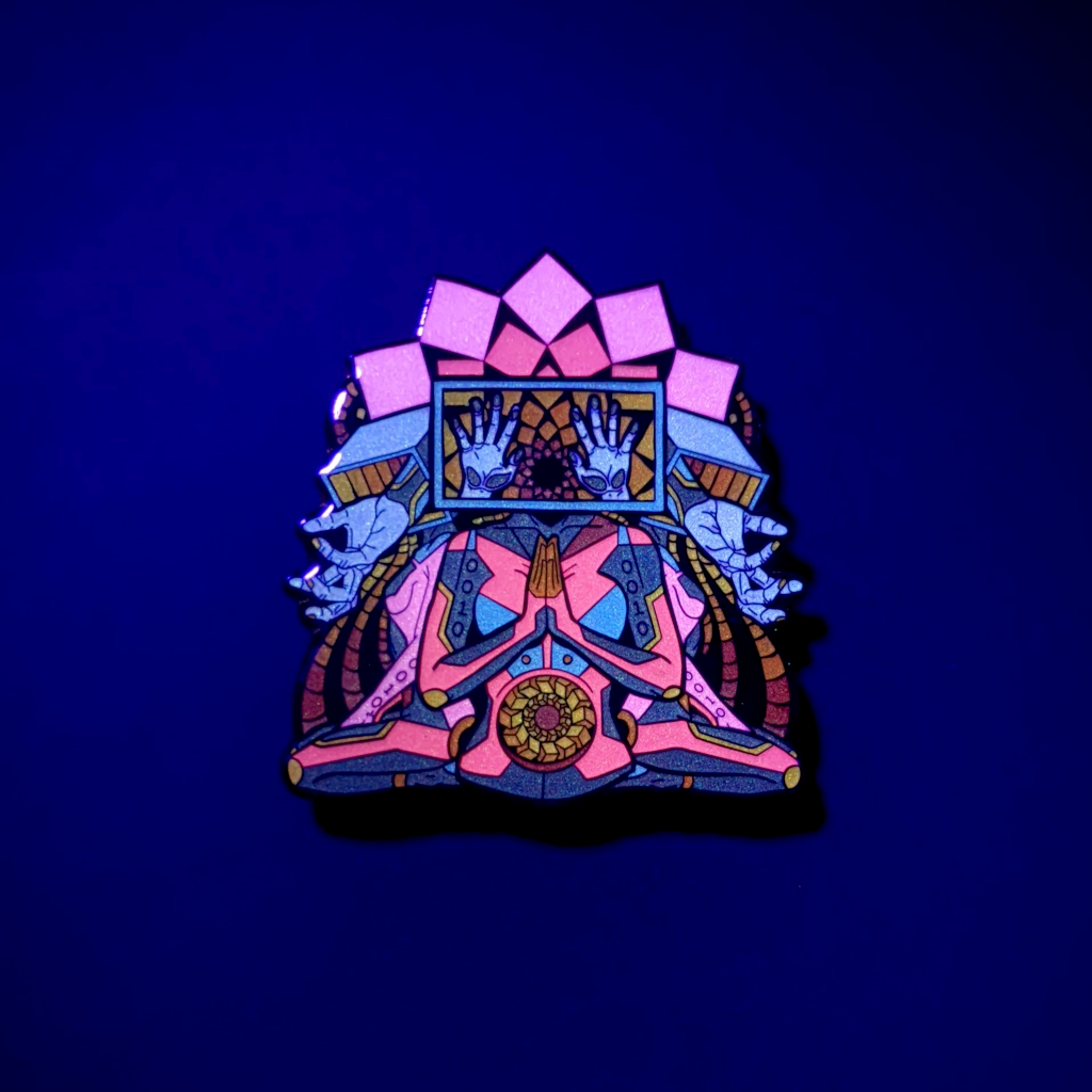 Rose One XL UV Enamel Pin