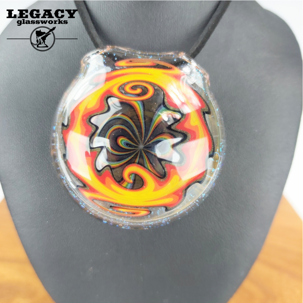 Sammy Flowers Crushed Dichro Disk Pendant