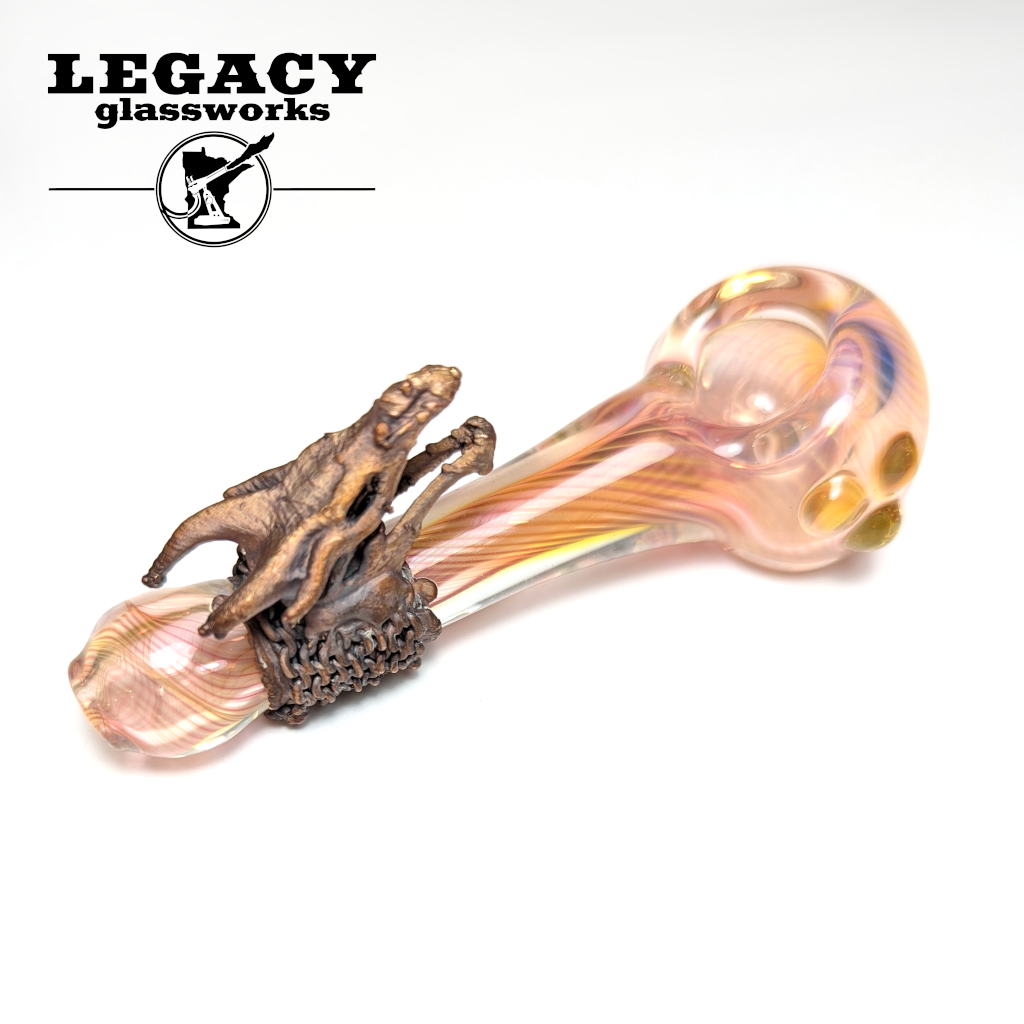 T.B.S.G. x Mago Fumed Spoon w/Electroformed Dragon