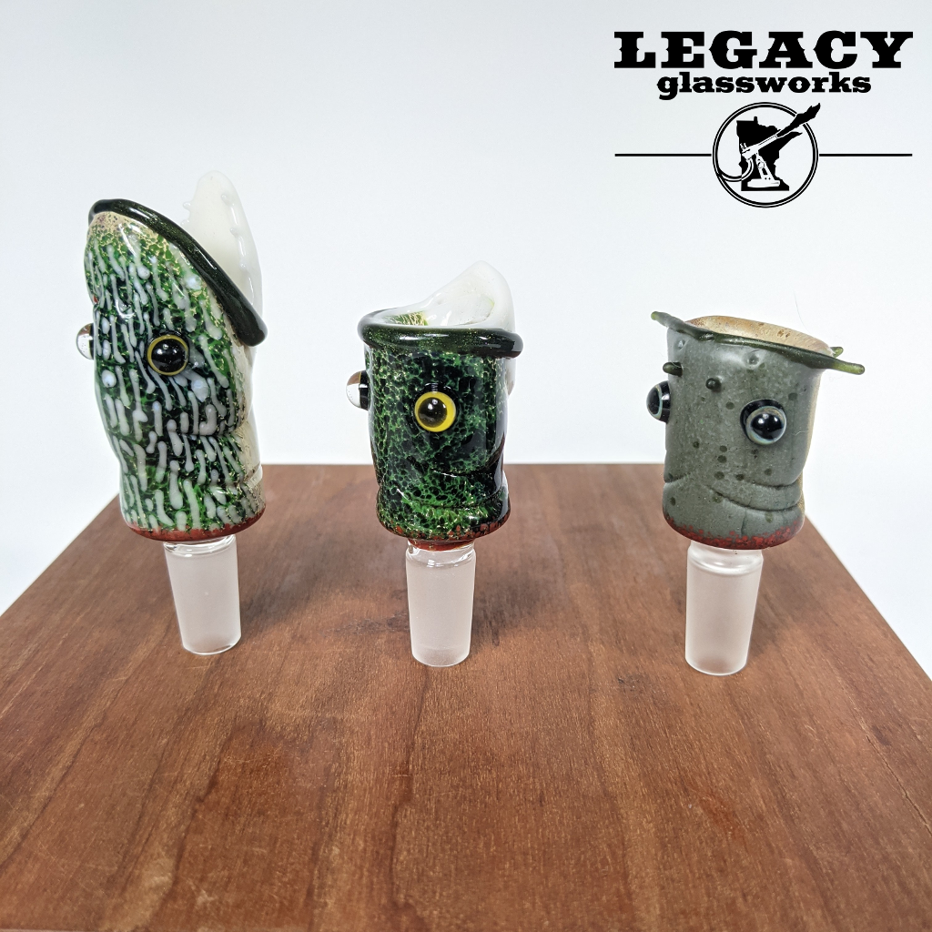 Trapper Studio 14mm Slides (MN Fish) | Legacy Glassworks