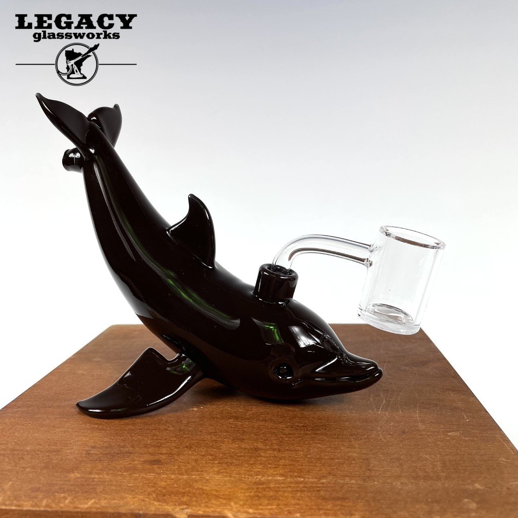 Chadd Lacy Chocolate Dolphin | Legacy Glassworks