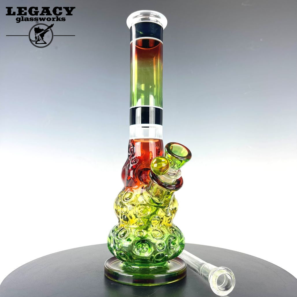 Matt A Rasta Tube | Legacy Glassworks