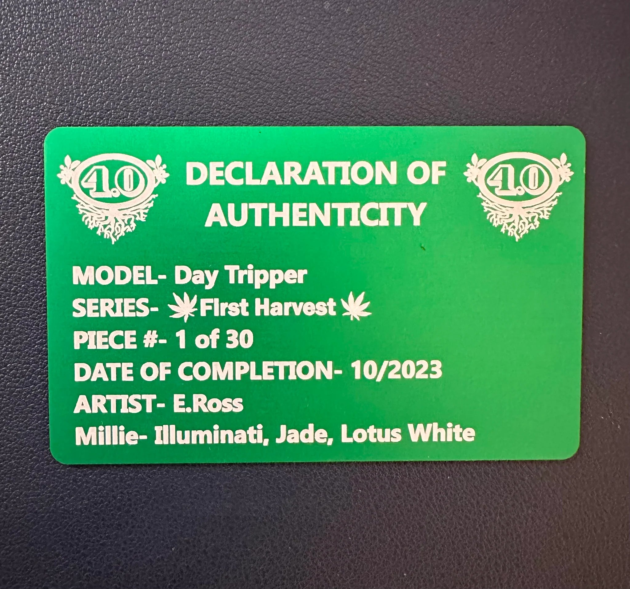 Eric Ross (4.0) First Harvest Day Tripper