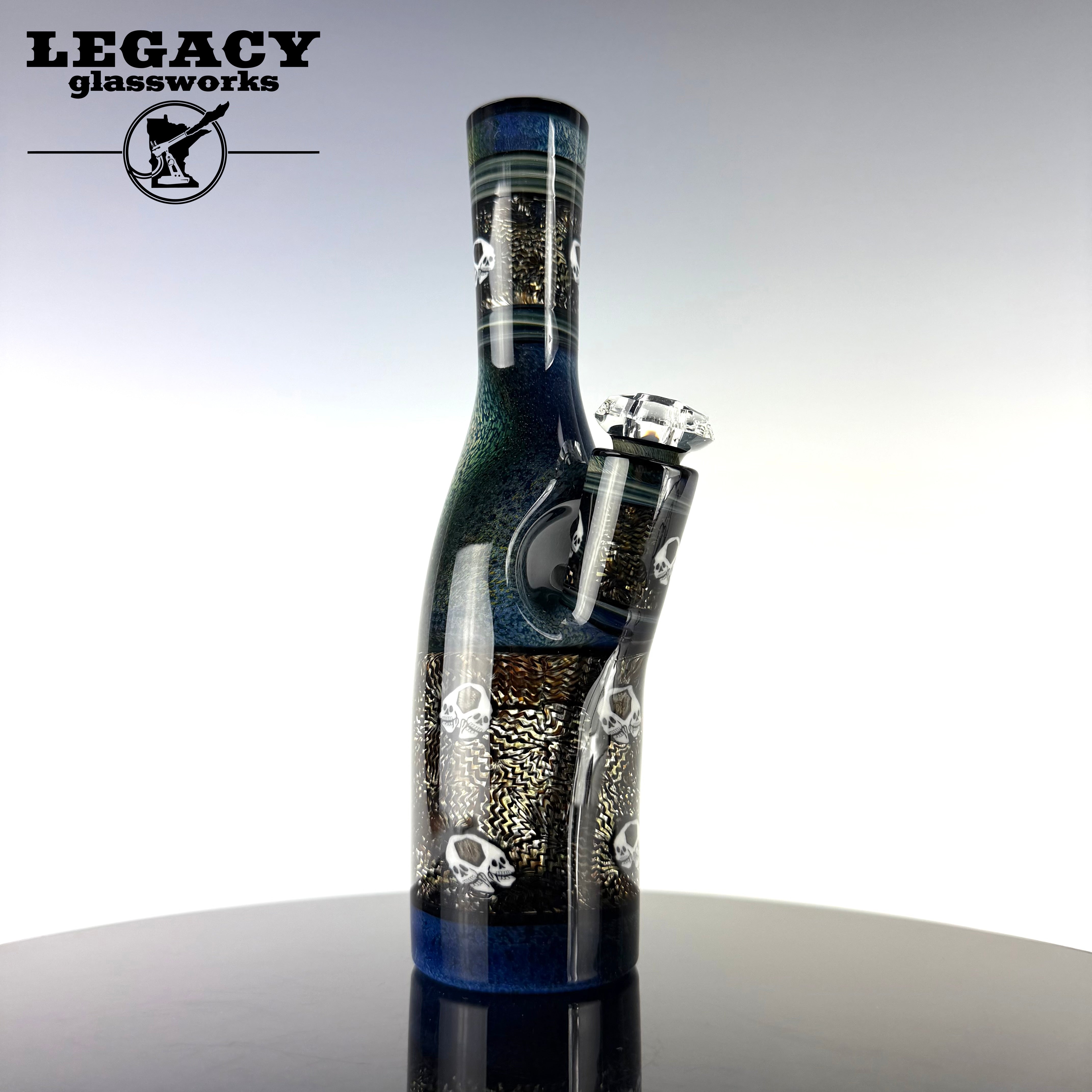 TK Happa x AKM Sake Bottle | Legacy Glassworks
