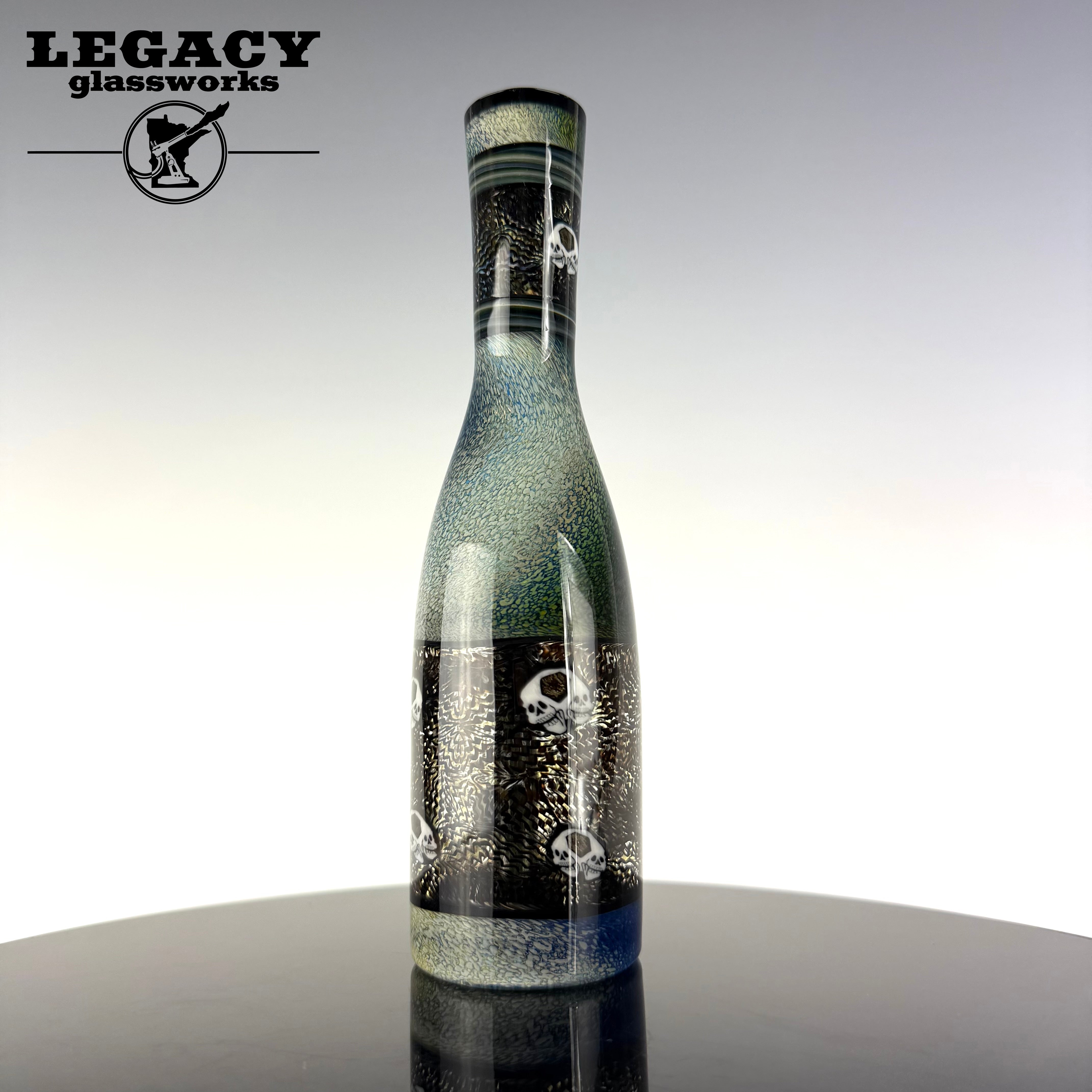 TK Happa x AKM Sake Bottle | Legacy Glassworks