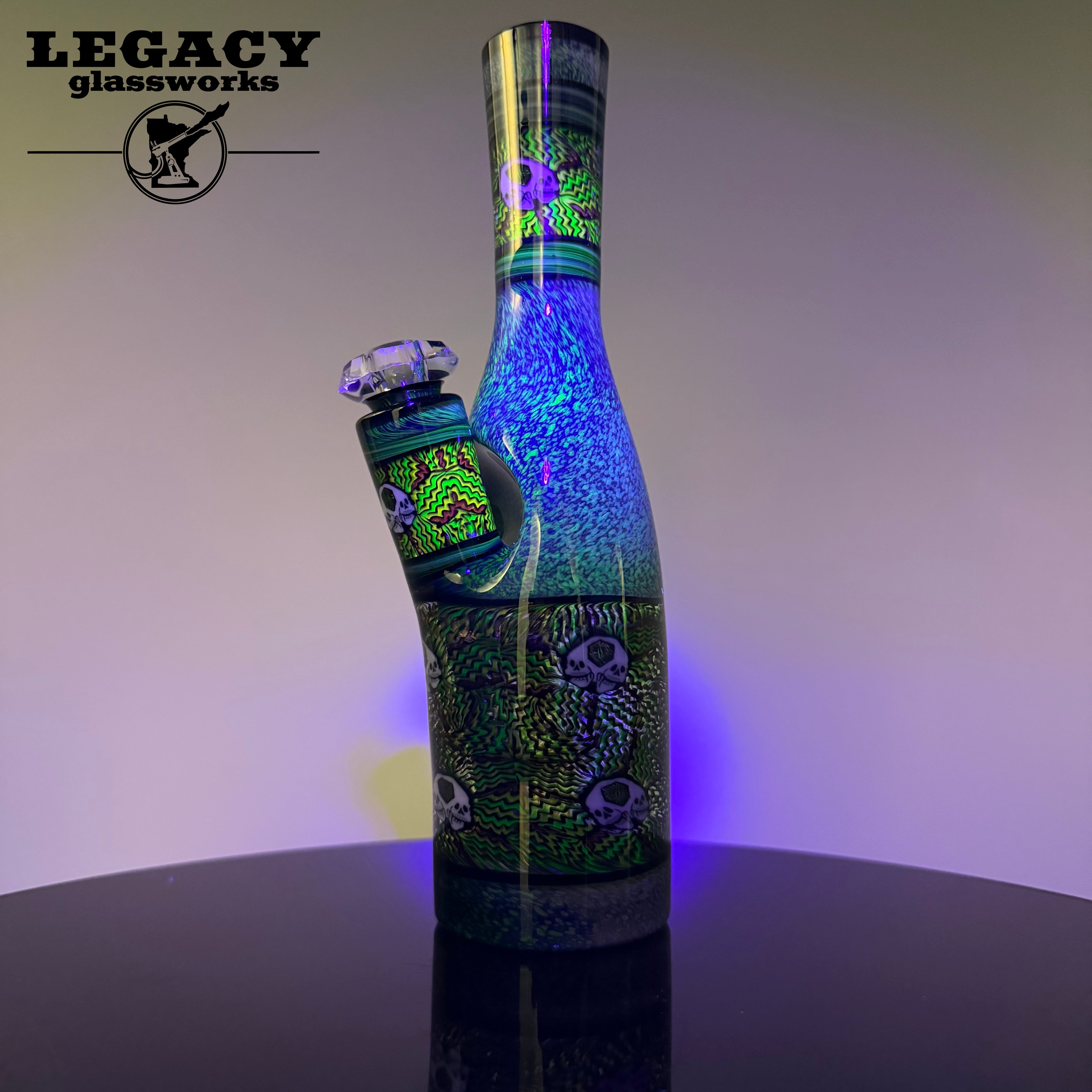 TK Happa x AKM Sake Bottle | Legacy Glassworks