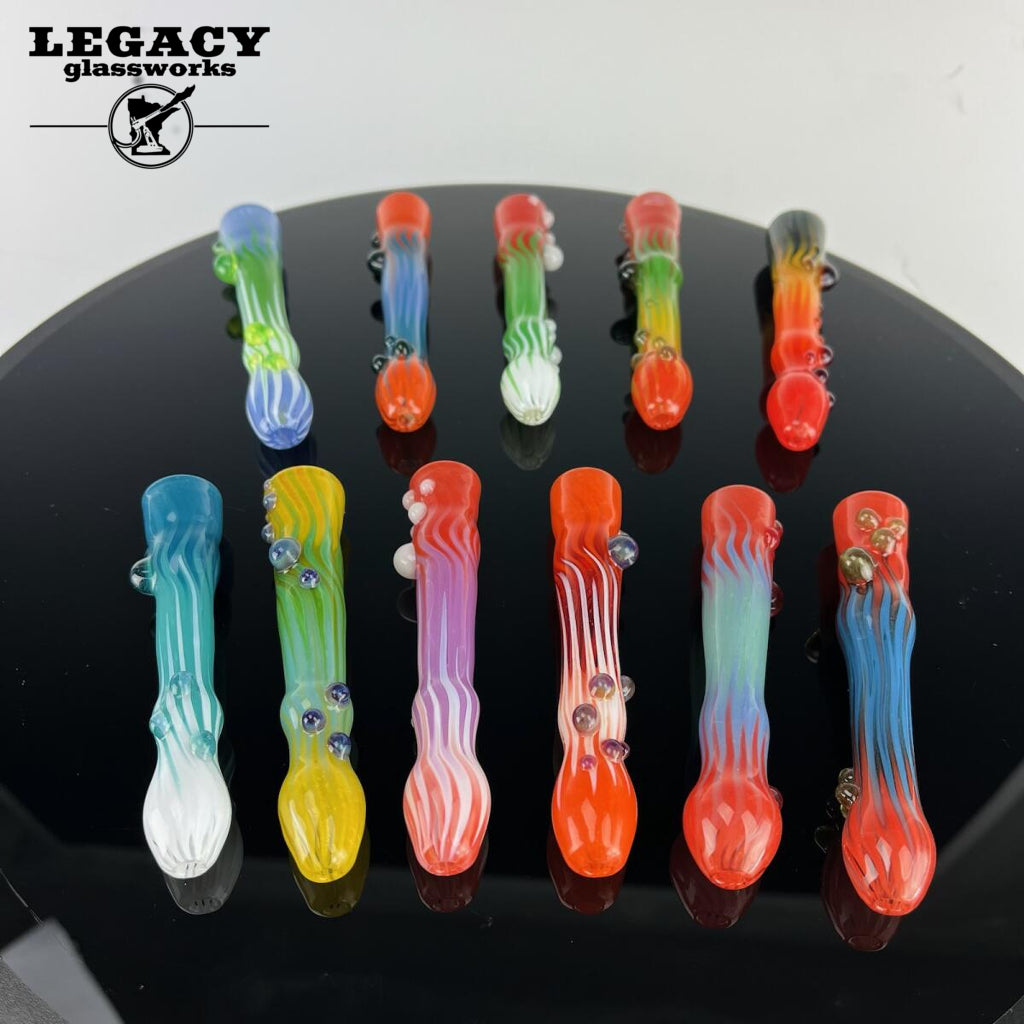 Robin Rake Robin Glass Linework Pinchies | Legacy Glassworks