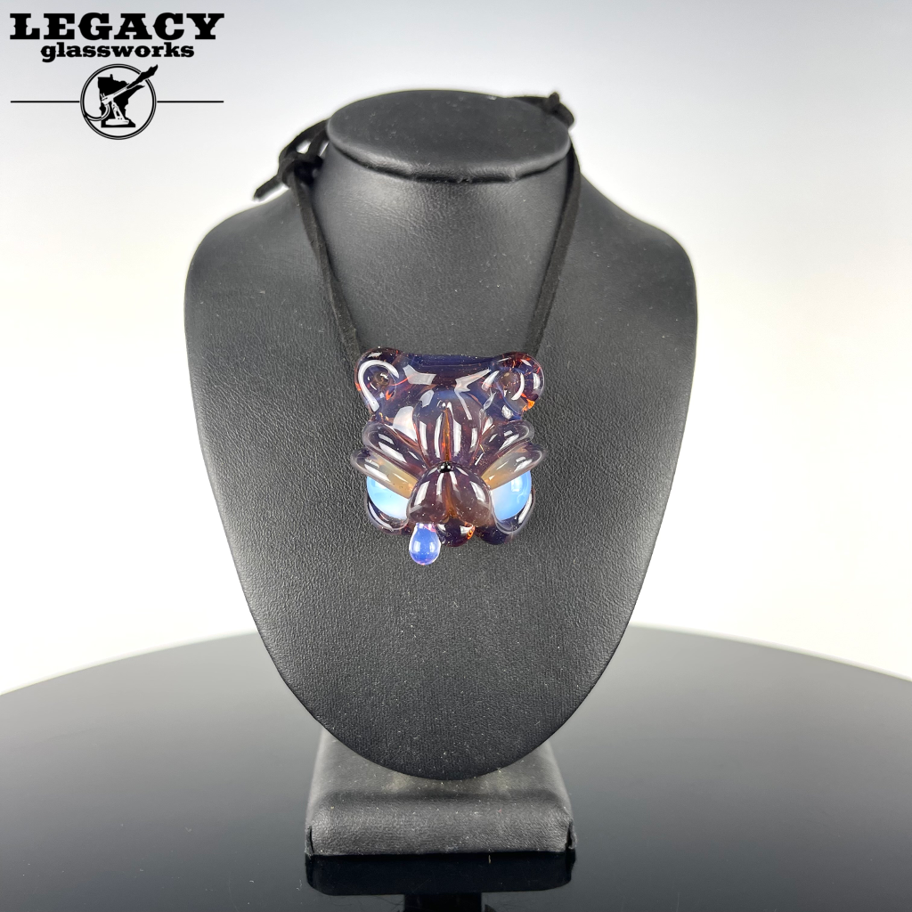 Casto Drippy Spunion Pendant (Dark Chocolate Opal) | Legacy Glassworks