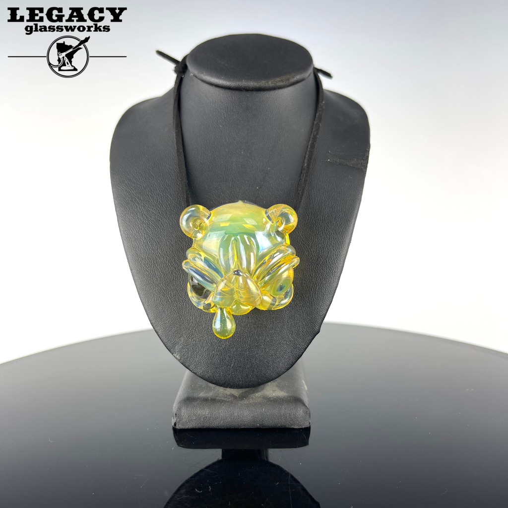 Casto Drippy Spunion Pendant (Silver Fume) | Legacy Glassworks