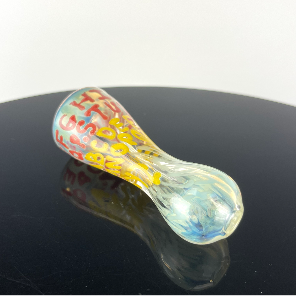 Happy Mess Glass Alphabet Chillum