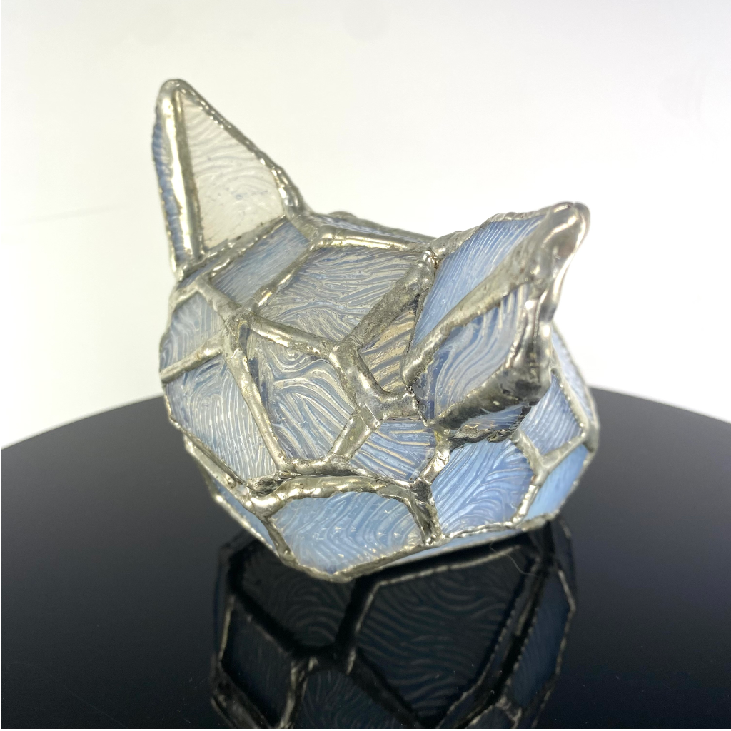 Sam L.S. Fused Soft Glass Cat Head Box