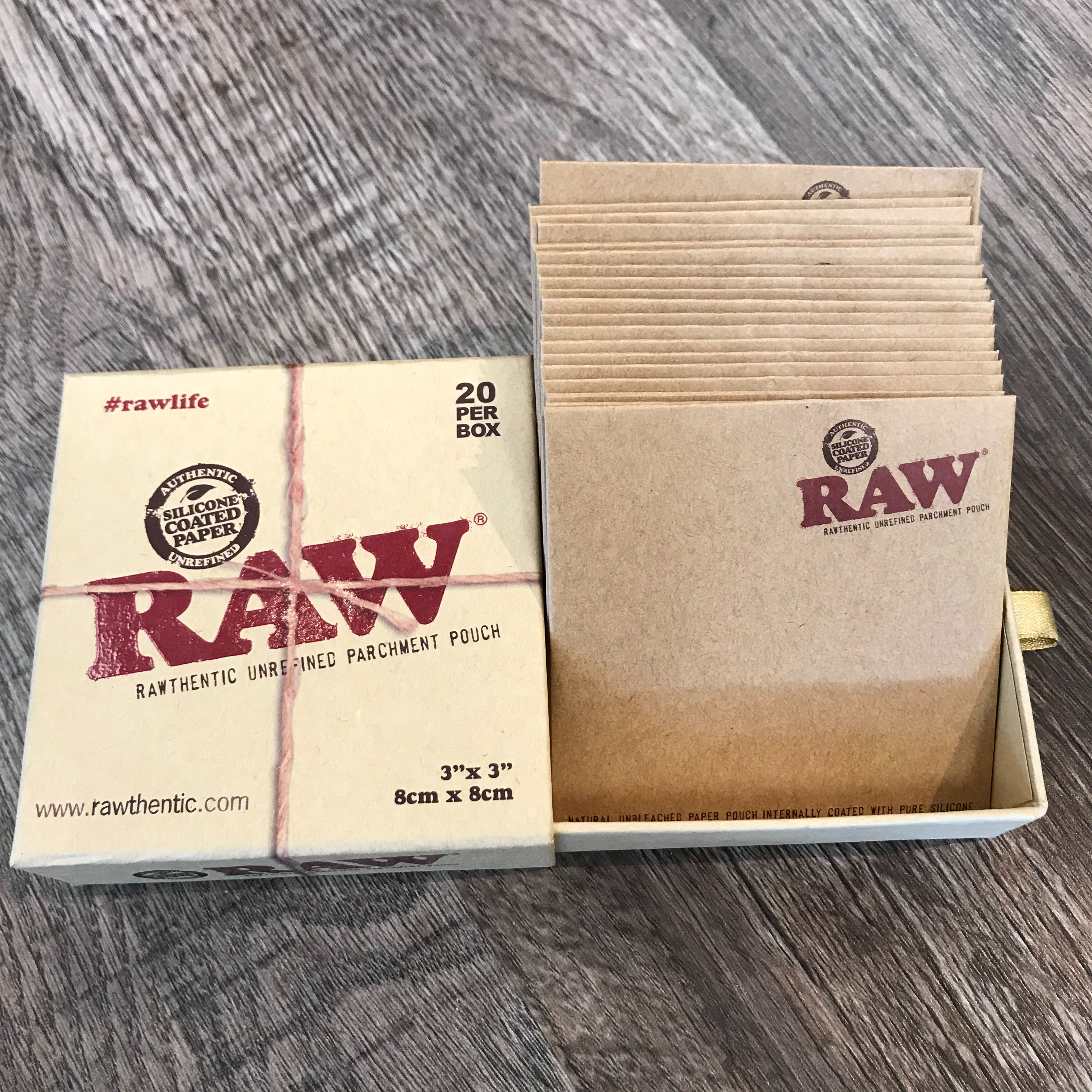 Raw Silicone-Lined Parchment Pouches