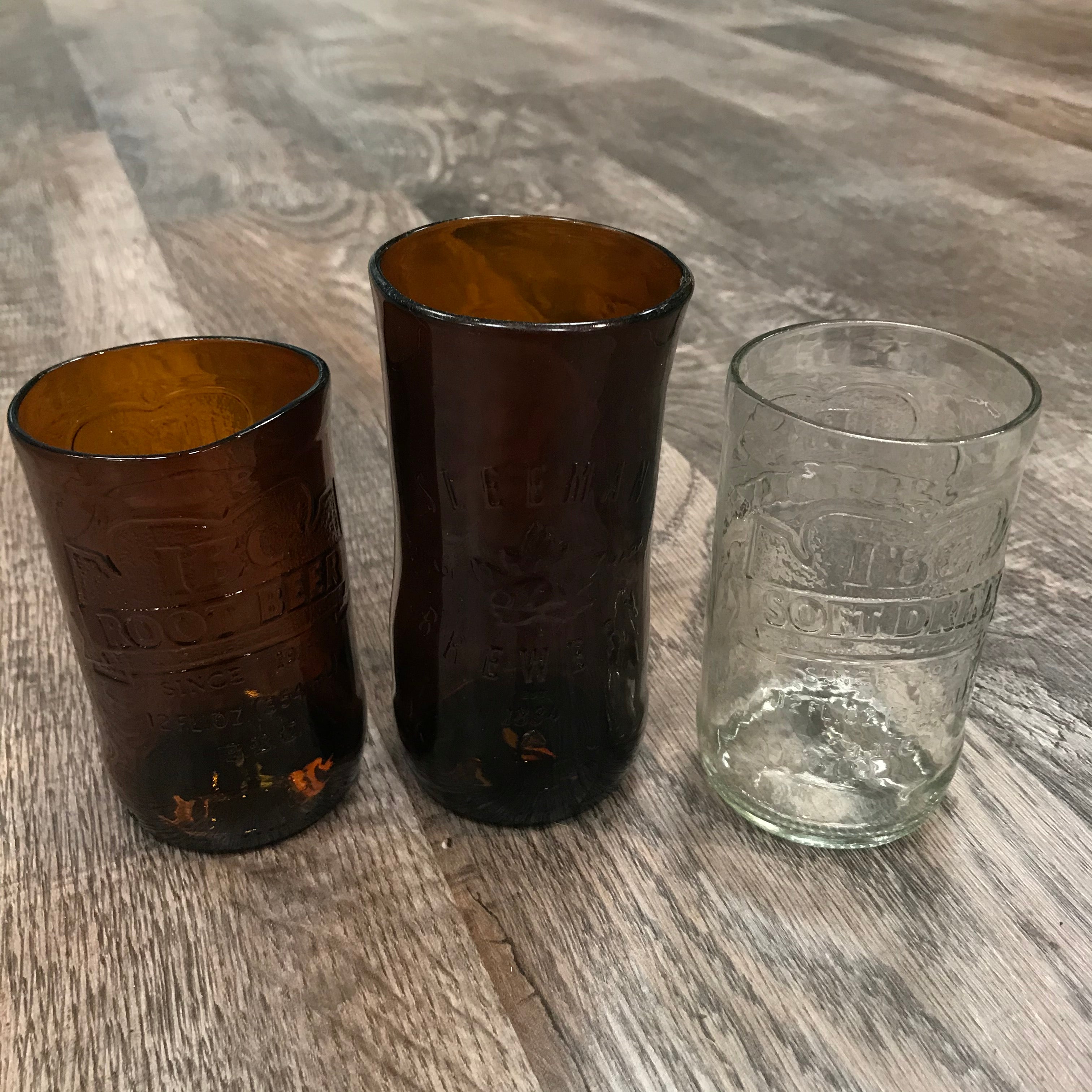 Repurposed Bottle Glasses