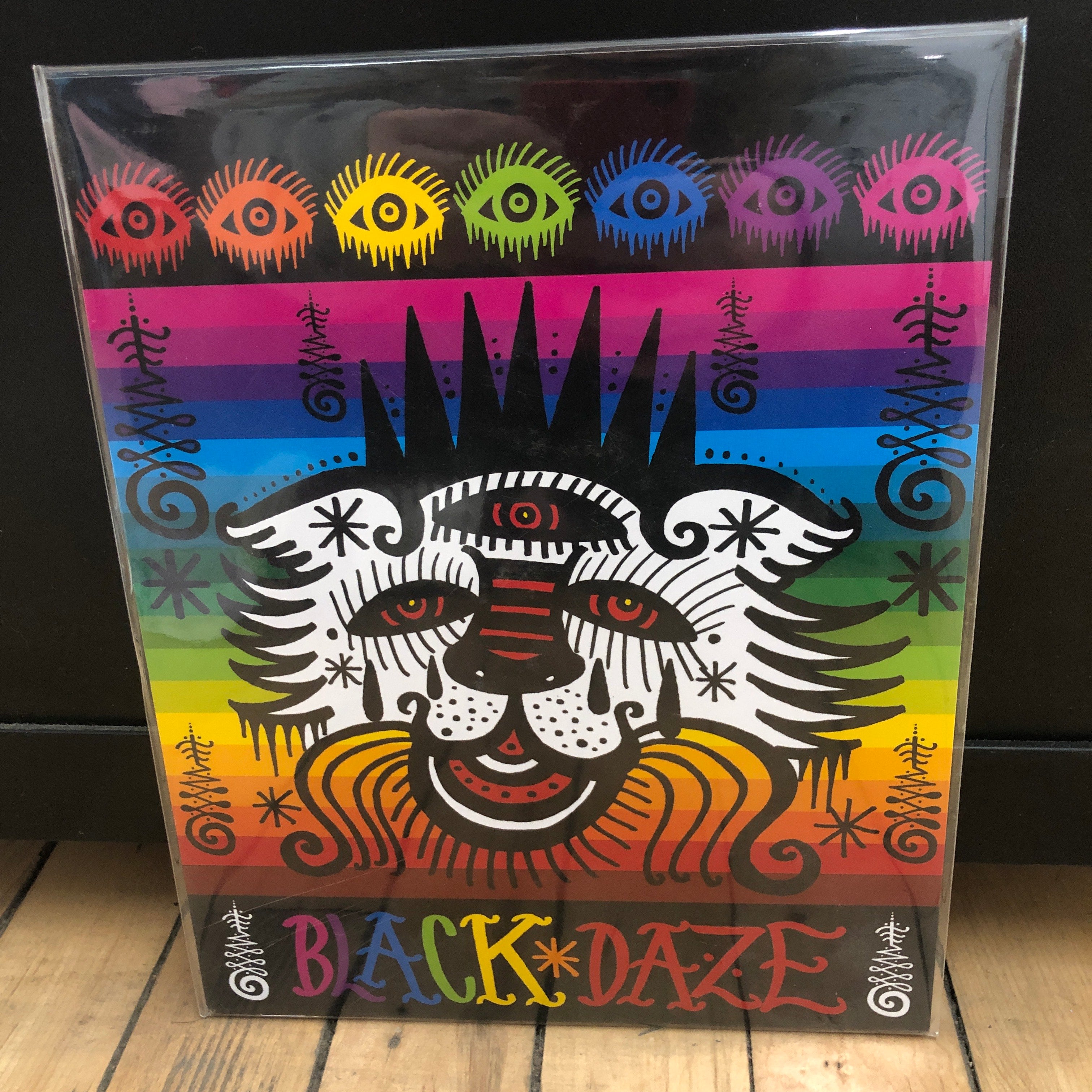 Black Daze Rainbow Print