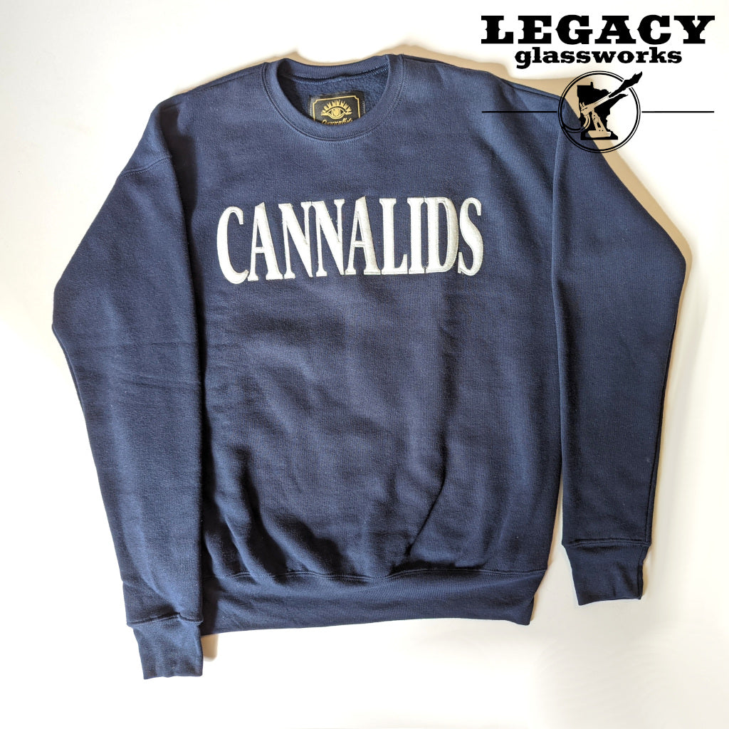 Cannalids Logo Blue Crew-Neck Sweater