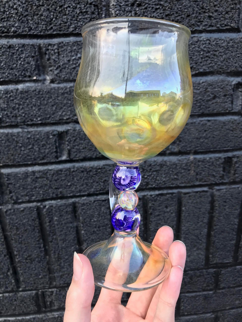 DP Spinning Marble Wine Glass
