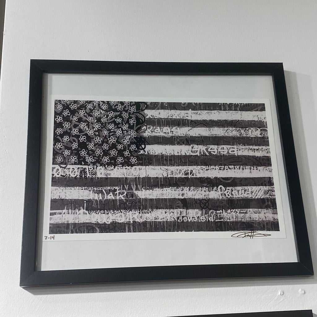 Trace Framed Flag Prints