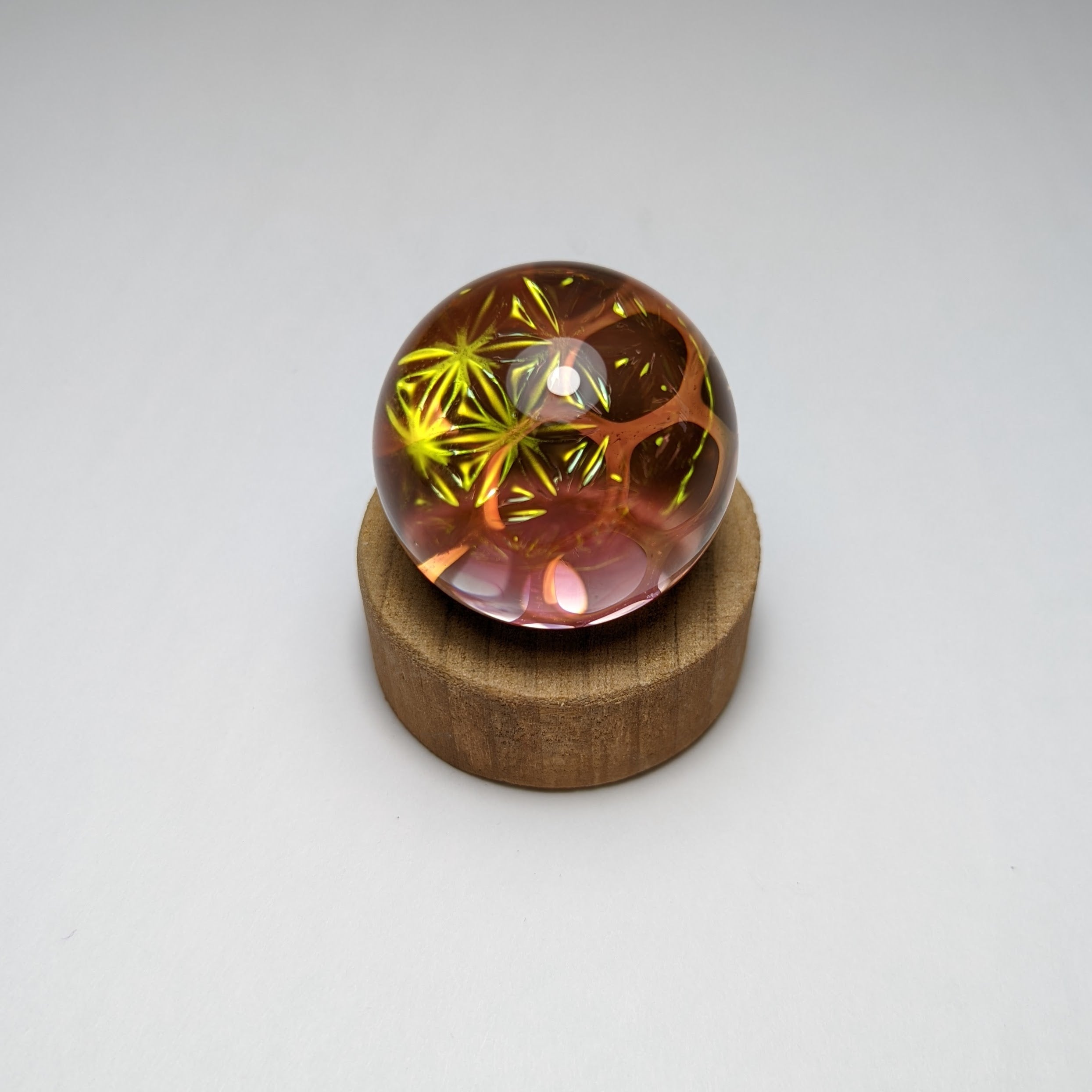 Jes Durfee Small Fumed Honeycomb/Flower of Life Marble