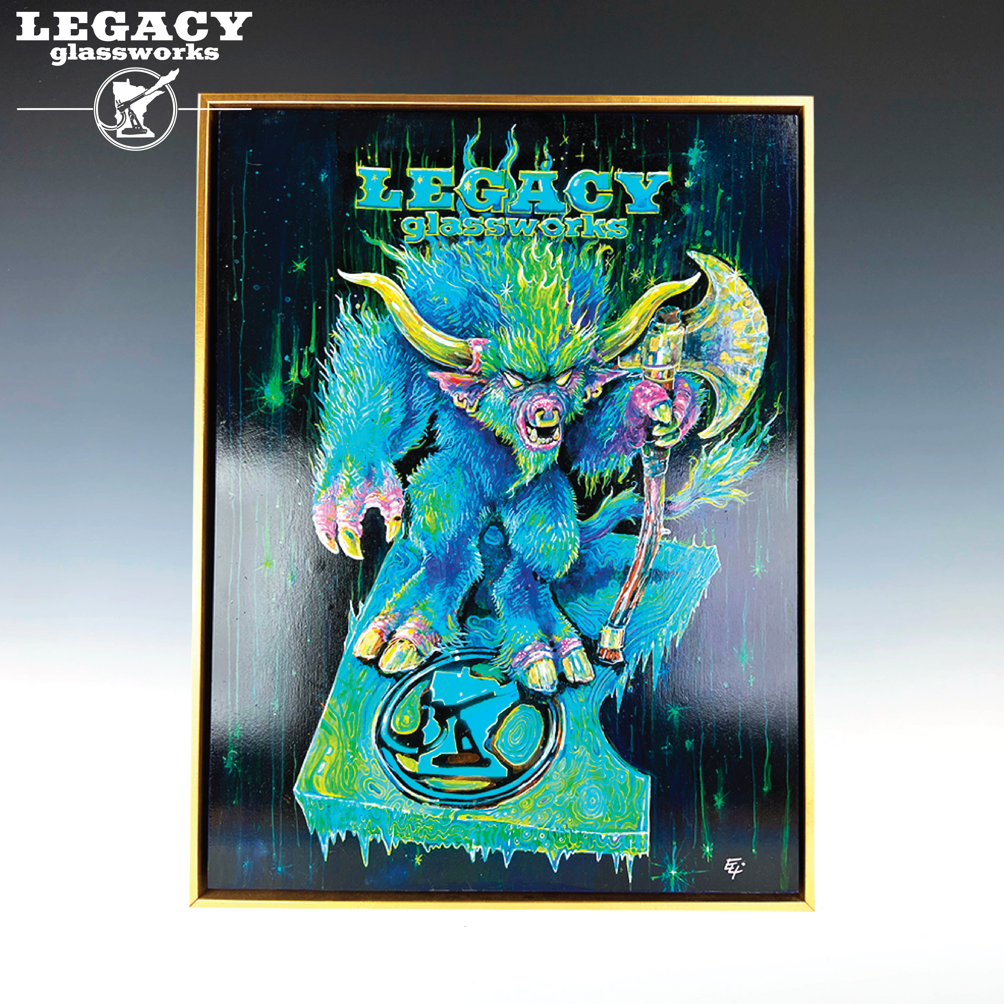 Eli Libson x Legacy Glassworks Mascot Painting