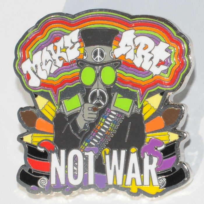 Make Art Not War Hat Pin