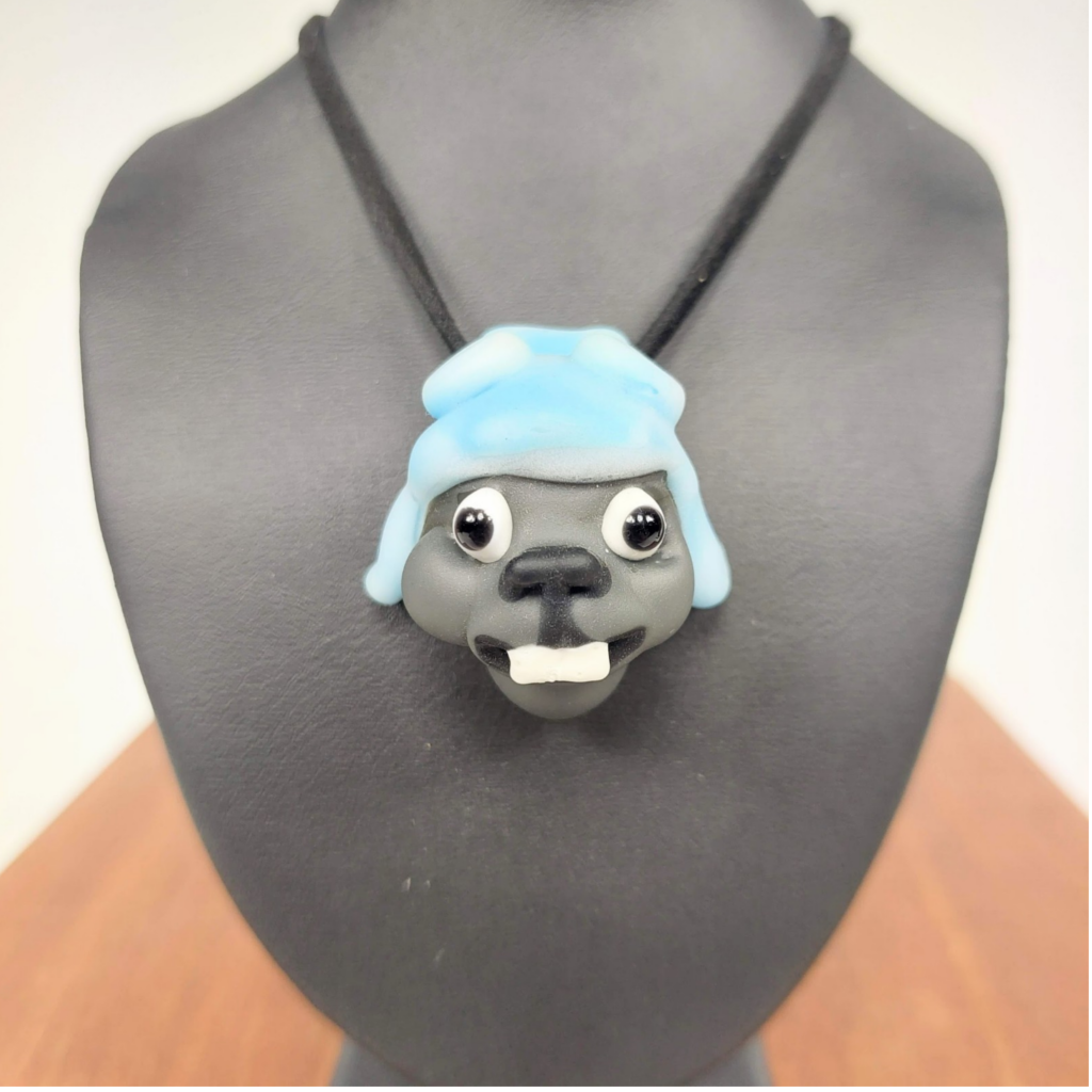 Obe Glass Moose and Flying Squirrel Pendants