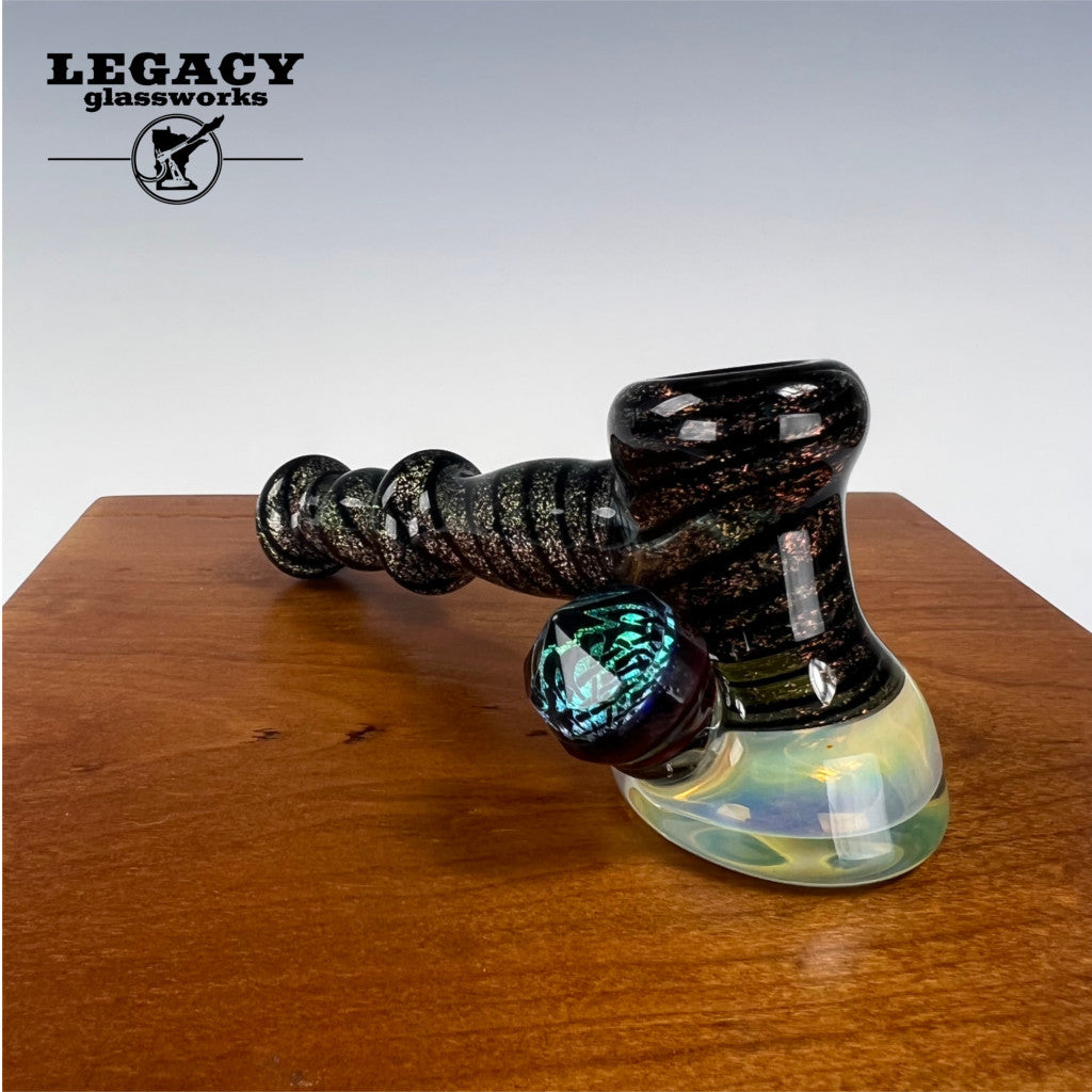 Cherry Glass Faceted Dichroic Hammer