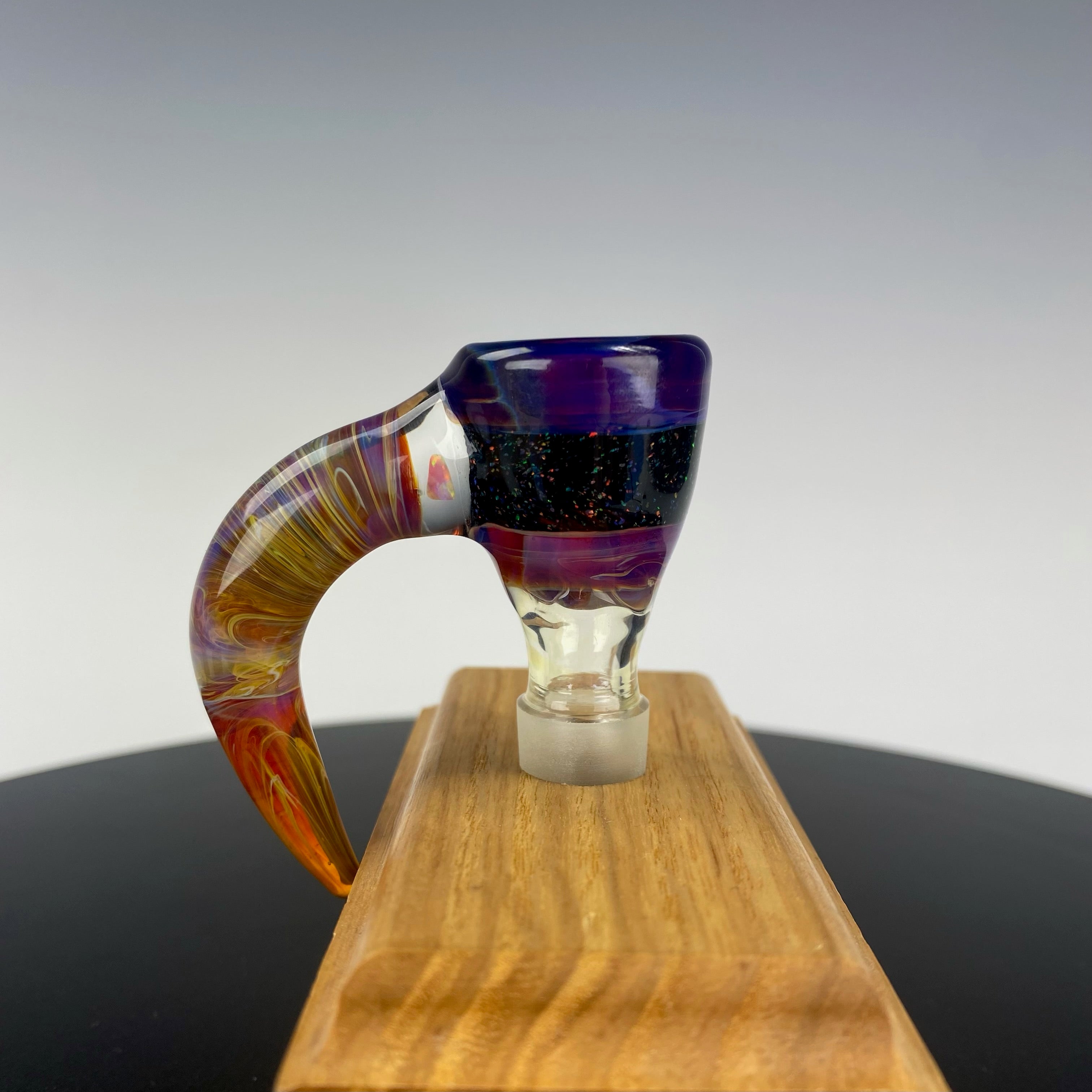 DZ Glass Crushed Opal + Color 14mm Horn Slide